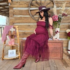 Baileys Burgandy Felt Western Cowboy Hat